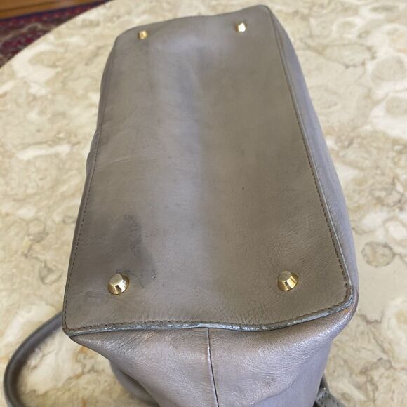 Modalu England Large“Pipa” Leather Bag Grey - Picture 9 of 15